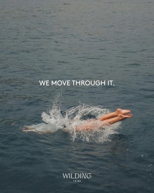 Swimmer in the open sea